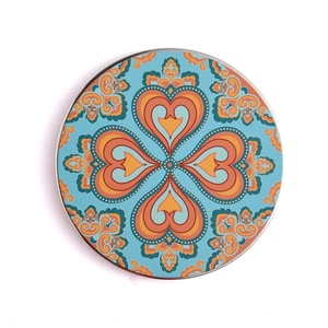 กระจกมือถือทรงกลมแบบพกพา ลายโลโก้สั่งทำ ดีไซน์ใหม่ พิมพ์ลายด้วยความร้อน PU - Product Image 1