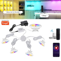 Kit de projecteurs connectés Smart Tuya AR111, contrôle par application, base G53, RGB, changement de couleur, dimmable, downlight COB pour cuisine, hôtel