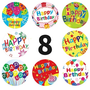 In Stock Wholesale 500 Pcs Children Cartoon Happy Birthday <strong>Stickers</strong> Cute Birthday Party Decoration <strong>Stickers</strong> - Product Image 4
