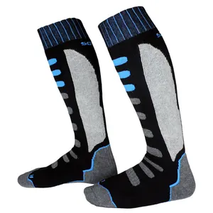 Black Blue Custom Design Adult Youth Mid Calf Cushion Team Sports Socks for Basketball Football Baseball