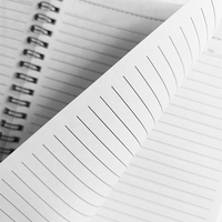 Carnet à spirale professionnel à motif café, ligné, pour étudiants, avec double reliure spirale, pour l'école et le bureau