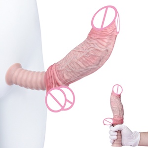Dildo de Silicona de Doble Capa de 11.1 Pulgadas con Mango Largo, Estimulador de Pene y Ano, Tapón de Masturbación Vaginal, Estimulación del Punto G, Juguete Sexual para Mujeres - Product Image 1