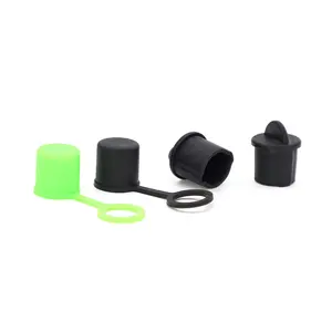 BNC Female Port Headband Buckle Lotus End Silicone Rubber Dust Cap / EX1R Video AV Connector Silicone Stopper Dust Plug