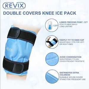 Envoltura de hielo de gel de neopreno flexible reutilizable Terapia de dos correas para magulladuras Lesiones de desgarro de menisco Paquete de hielo de rodilla - Product Image 2