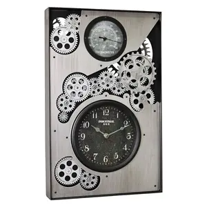 Wrought Iron Wall Clock Home Living Room Decorative Clock Free Punch Creative Gear Clock Wholesale