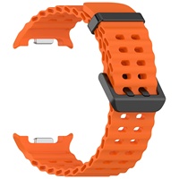 Bracelet de montre intelligente en silicone Ocean Sports Luxury 22 mm pour Samsung Galaxy Watch8, bracelet en caoutchouc respirant
