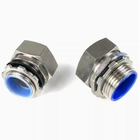 Raccord droit fixe métrique NPT, connecteurs de conduit en cuivre flexible, usage industriel, presse-étoupe IP68 GI