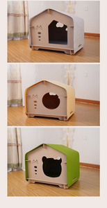 Casa de <span class=keywords><strong>madera</strong></span> para mascotas para interiores y exteriores, <span class=keywords><strong>jaula</strong></span> de <span class=keywords><strong>madera</strong></span> para perros y gatos, extraíble, grande, de lujo, a la moda, para todas las estaciones - Product Image 6