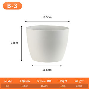 Productos al por mayor <span class=keywords><strong>Maceta</strong></span> de 16,5 <span class=keywords><strong>cm</strong></span> <span class=keywords><strong>Maceta</strong></span> de 6,5 pulgadas Nuevo diseño <span class=keywords><strong>Maceta</strong></span> simple Macetas y macetas de plástico ecológicas para interiores - Product Image 3