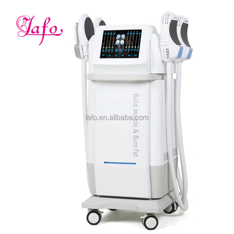 hottet sale 4 handles Electromagnetic muscle stimulator hiemt machine with RF