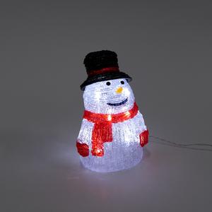 MUÑECO DE NIEVE ACRÍLICO CON 10 LEDS, 12X11 H. 19CM, CON TEMPORIZADOR - Product Image 1