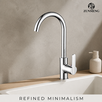 Robinet de cuisine moderne en acier inoxydable à poignée unique pour eau potable, purificateur d'eau pour hôtel, appartement, bureau, restaurant, bar