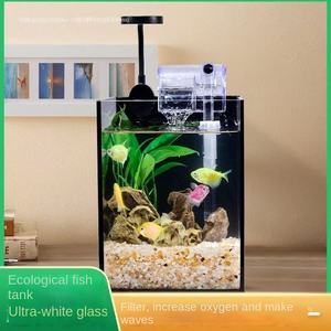 Moderne Ultra-Witte Glazen <span class=keywords><strong>Aquarium</strong></span> Voor Kleine Ruimtes 5W Power Rechthoekige <span class=keywords><strong>Mini</strong></span>-<span class=keywords><strong>Aquarium</strong></span> Voor Thuis Desktop Of Kantoor Groothandel <span class=keywords><strong>220V</strong></span> - Product Image 2
