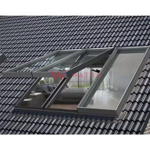 Chất lượng cao cơ giới mái bằng phẳng Skylight với khung nhôm kính không thấm nước cửa sổ mái cho sân thượng truy cập - Product Image 5