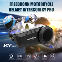 FreedConn-Casque d'interphone intelligent pour moto, écouteur FM sans fil, portée de 1000 mètres, KY-PRO 6 motocyclistes