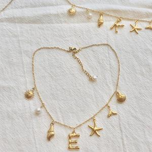 <span class=keywords><strong>Gioielli</strong></span> da spiaggia impermeabili <span class=keywords><strong>gioielli</strong></span> da donna accessori Non appannati regolabile Boho collana iniziale collana surfista ragazza - Product Image 4