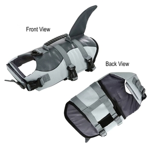 Chaleco salvavidas de aleta de tiburón para perros Ripstop 600D Oxford mango de seguridad anillo en <span class=keywords><strong>D</strong></span> divertido seguro para aventuras acuáticas productos para mascotas más vendidos - Product Image 4