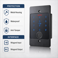 Clavier de porte biométrique WiFi Tuya avec déverrouillage à distance par téléphone, boîtier métallique étanche, interface Wiegand pour accès multi-utilisateurs