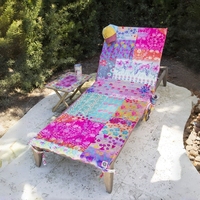 Serviettes de plage personnalisées en microfibre suédée à impression numérique pour chaise longue, chaise de piscine, transat