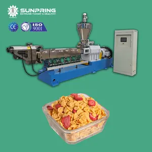 SUNPRING Corn Flakes Extruder Coco Pops Ball Breakfast Cereals Production Line