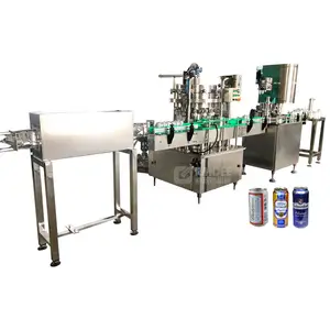 Fully automatic carbonated drink can filing machine beer can filling and sealing machine