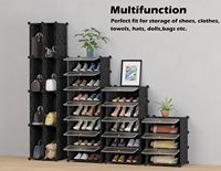 2025 article chaud pliant empilable étagère à chaussures 10 niveaux stockage extensible Style de conception moderne pour salle à manger magasin étagère à chaussures