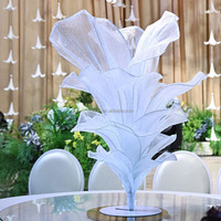 Arrangements de fleurs géantes en soie organza faits à la main de haute qualité pour centre de table, décoration de fête, mariage, scène, hôtel