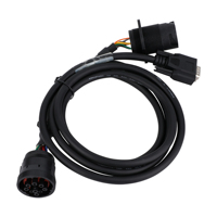 Câble en Y personnalisé noir avec connecteur J1939 9 broches vers connecteur DP15