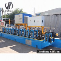 Machine de soudage laser Ushine pour la fabrication de tuyaux, ligne de production de tuyaux en acier au carbone/galvanisé/inox, économique et clé en main