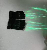 Gants LED lumineux en tissu rechargeables avec 4 lasers verts 532nm 80mW pour scène, DJ, club, soirée, spectacle