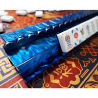 Rak Matras Ubin Mahjong Akrilik Kustom Berukir, Set Mahjong Sapphire Blue Legacy 2026 Pola Kustom untuk Hadiah Rumah