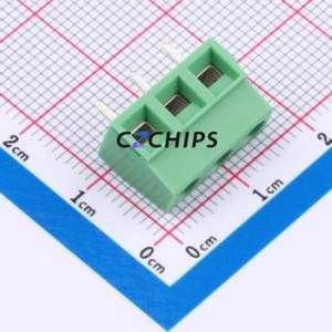 1729021 Screw Terminal Block Through hole Component (THT),P=5mm Connector ( Construction: 1x3P )( Pitch: 5mm )( Color: Green ) - Product Image 1