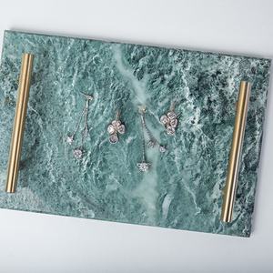 Vente <span class=keywords><strong>en</strong></span> gros d'ustensiles de cuisine rectangulaires <span class=keywords><strong>vintage</strong></span> plateau de service <span class=keywords><strong>assiette</strong></span> de rangement plat décor à la maison plateau <span class=keywords><strong>en</strong></span> marbre avec poignée dorée - Product Image 5