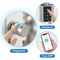 Serrure intelligente WiFi Tuya à cylindre européen réglable, sans clé, avec empreinte digitale, pour appartement et bureau (vente en gros)