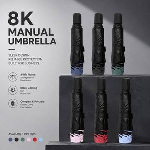 Parapluie pliant 3 volets de qualité supérieure avec design personnalisé pour événements publicitaires, promotion d'entreprise, cadeau promotionnel, parapluies promotionnels personnalisés - Product Image 2