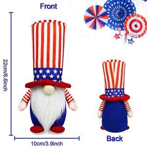 Decorazioni per bambole Rudolph Peak giorno dell'indipendenza americana 4 ° <span class=keywords><strong>July</strong></span> Gnomes decorazioni per feste