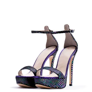 Sandalias de tacón de plataforma superalto para mujer, diseño de lujo, pies anchos, novedad de 2022
