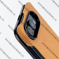 Étui à rabat en cuir Crazy Horse pour iPhone Duo, protection magnétique intégrale avec fenêtre transparente, logo personnalisé, vente en gros