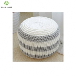 Machine Washable 100% Cotton Acrylic Micro <strong>Bean</strong> Filled <strong>Pillow</strong> Cushion Lazy Sofa Creative Knit <strong>Bag</strong> Other Functional <strong>Pillows</strong> - Product Image 1