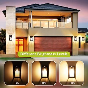 Lampe murale LED solaire super lumineuse pour cour, patio, allée, éclairage décoratif paysager, lumière solaire de jardin extérieure - Product Image 4