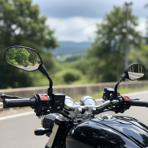 Specchietti retrovisori universali per moto System Bike, finitura nera - Product Image 3