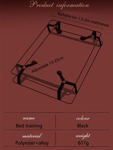 Outil de bondage pour lit à quatre coins renforcé pour adultes <span class=keywords><strong>BDSM</strong></span>, équipement de bondage pour lit pour couple - Product Image 5