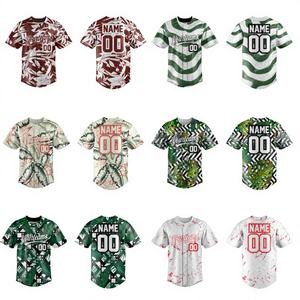 Uniformes Personalizados para Equipos de Béisbol, Camisetas con Nombre y Número Personalizados, Sublimación, Bordado, Impresión, Tela Transpirable 100%, Tallas Grandes - Product Image 1