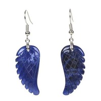 Boucles d'oreilles DIY en argent 925 avec pierres précieuses agate et ailes d'ange