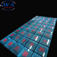 Panneau LED circulaire 3D portable certifié CE, 10x10m, couleurs mélangées, pour décoration de mariage - Vente chaude