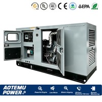 Groupe électrogène diesel triphasé silencieux 25KW 75KW 130KW 50Hz 400V DSE6120 ATS avec coffret insonorisé pour utilisation en veille en bâtiment commercial