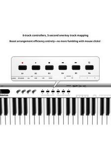 Midiplus X8III Piano Portátil, <span class=keywords><strong>Controlador</strong></span> de Música Electrónica, Teclado <span class=keywords><strong>MIDI</strong></span> Profesional de <span class=keywords><strong>61</strong></span> <span class=keywords><strong>Teclas</strong></span> - Product Image 2