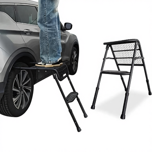 Échelle de Pneu Universelle en Acier Carbone <span class=keywords><strong>pour</strong></span> SUV, Pliable, Réglable en Hauteur, Peut Supporter des Pneus de 30 Pouces, Convient aux Accessoires de Camionnette Tacoma - Product Image 1
