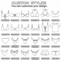 Resort Bikiniset 3-delig met Sarong, hoge snit badpakken voor dames, stretch tie-dye zwemkleding, maatwerk service