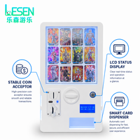 Máquina expendedora japonesa de cápsulas para tarjetas de juego y deportes, Gashapon de sorteo aleatorio con configuraciones ajustables y LED